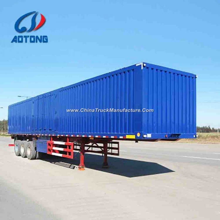 Aotong Brand 40FT Box Semi Trailer/Van Cargo Truck Trailer
