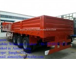 Chinese 40 Feet Sidewall Cargo Box Truck Trailer Tri-Axle Cargo Semi Trailer