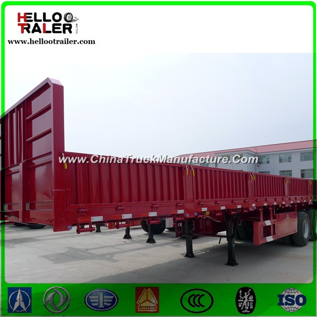 Chinese 60 Ton Lorry Semi Trailer Tri-Axle Cargo Truck Trailer for Sale