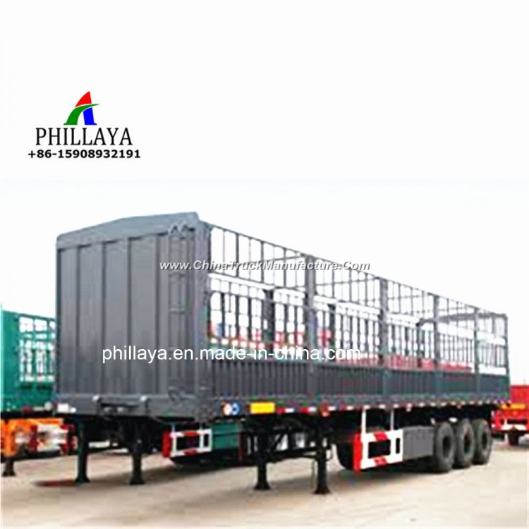 Livestock Cattle Horse Poultry Transport High Wall Fence Truck Cargo Semi Trailer