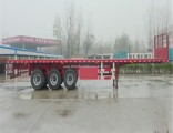 Carbon Steel 3 Axles 20FT 40FT Container/Utility/Cargo Flatbed/Platform Truck Semi Trailer for Sale