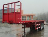 Carbon Steel 3 Fuhua/BPW Axles Container Cargo Transport Truck Semi 40FT Flatbed Semi Trailer