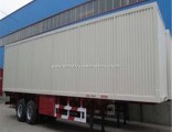 Flywheel 3 Axle Box/Van Type Cargo Semi Trailer with Fuwa Valex Axle for Bulk Goods Transport