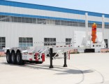 3 Axles Rear Dump/Tipper Skeleton Semi Trailer for 20/40FT Container Transport