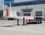 3 Axles Rear Dump Skeleton Semi Trailer for 20FT/40FT Container Transport