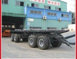 3 Axle Draw Bar Towing Tractor Cargo Semi Trailer with 30 Ton Payload