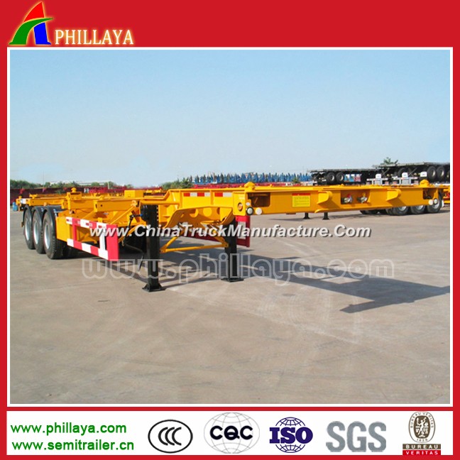 Double Axles 20FT 40FT Skeletal Container Semi Trailer for Sale