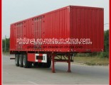 Made in China Tri Axles 40FT Flat Bed Strong Box Cargo Dry Van Semi Trailer