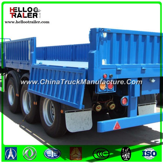 China Supplier Wall Side Cargo Truck Trailer, 3 Axle Cargo Trailer for Africa