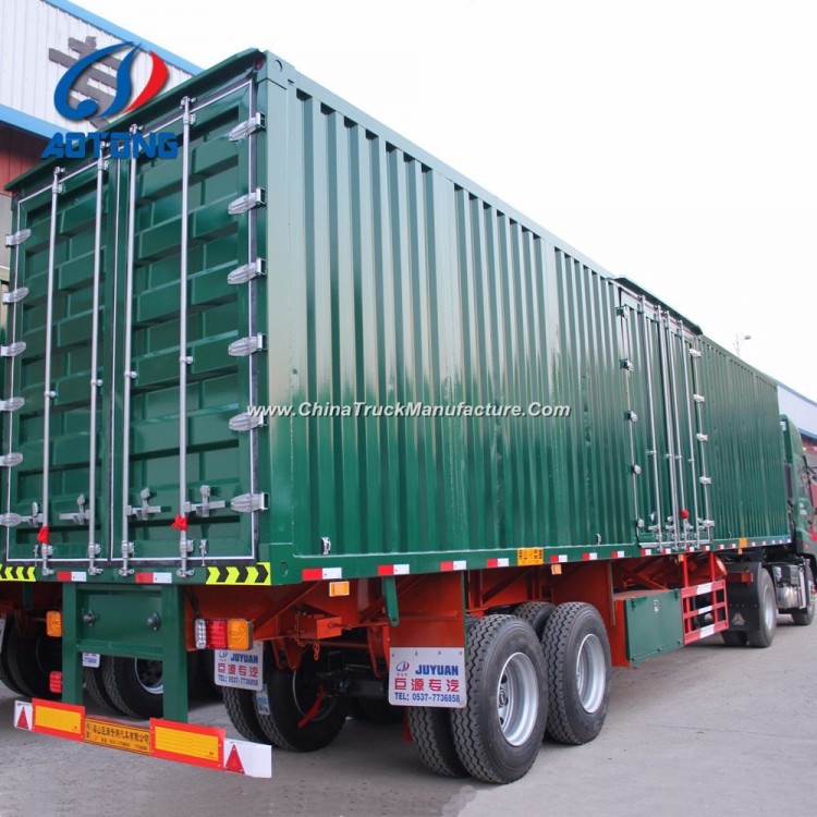 China Manufacture 3axle Dry Van Type Cargo Semi Trailer