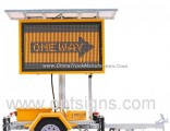 Solar Traffic Warning Signs Vms Screen Display Colour Mobile Vms Trailer