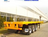 3 Axles Flatbed 40FT and 20FT Container Transport Truck Semi Trailer for Sale
