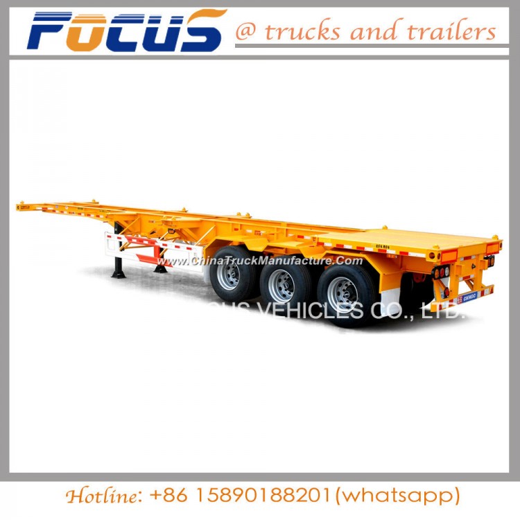 40t Payload Heavy Skeleton Container Chassis Truck Semi Trailer