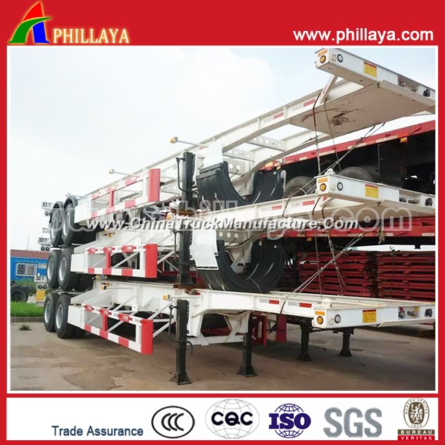2-3 Axles 20-40FT Skeletal Container Chassis Semi Trailer