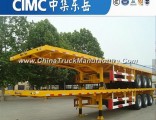 3 Axles Flatbed Semi Trailer, 20FT / 40FT Container Delivery Semi Trailers for Sale
