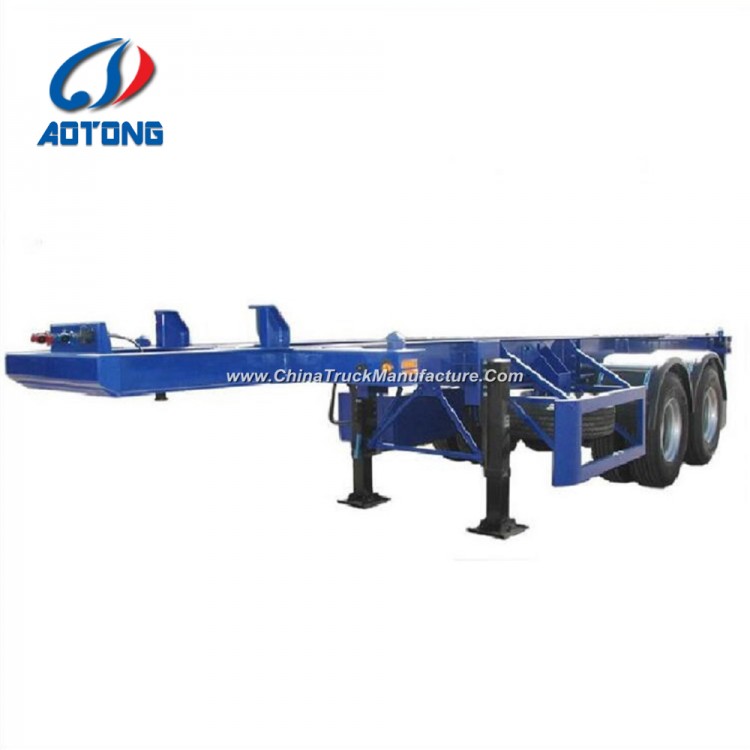 Aotong 20FT/40FT Skeletal Container Semi Trailer/Container Chassis for Sale