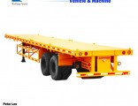3axles Side Panel Flat Bed Semi Trailer with Container Locks