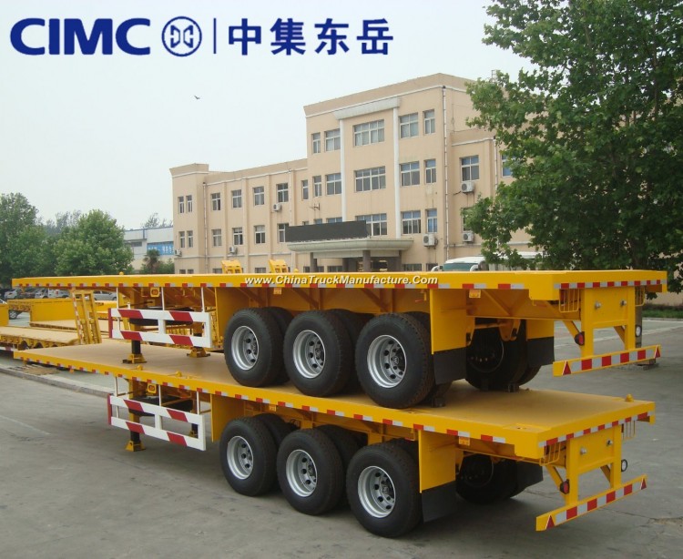 Cimc Chinese New Flatbed Trailer Container Carrier Sale in Dubai