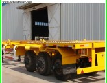 Steel Material 60ton 3 Axle 40FT Container Skeletal Semi Trailer with Container Locks