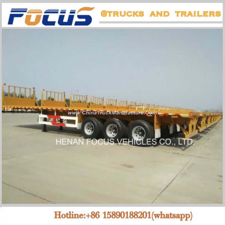Two Axles 40FT 45FT Container Flatbed Truck Container Trailer