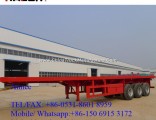 Chinese Manufacturer 3 Axle 40FT Flatbed Container Truck Trailer