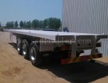 Cimc Container Trailer 3 Axle Flatbed Truck Trailer 35ton Load