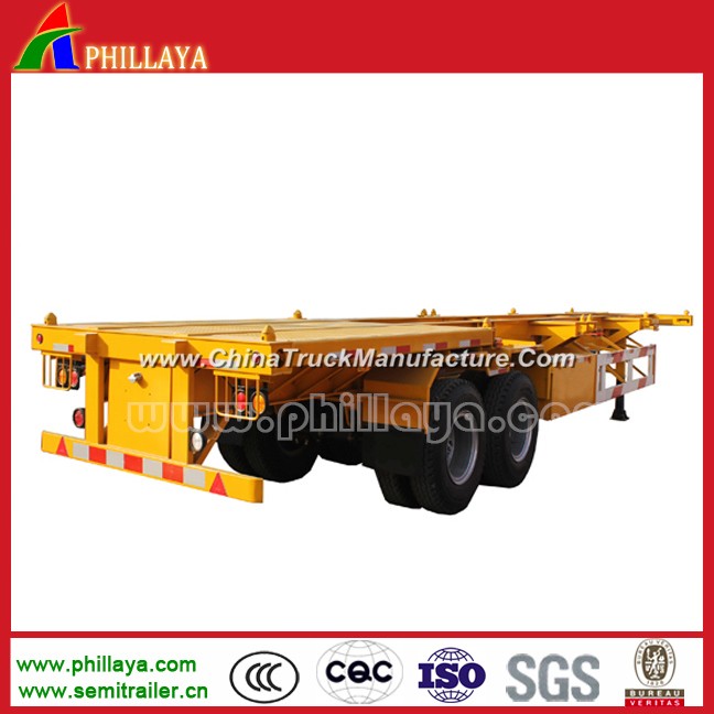20-40FT Skeletal Container Truck Semi Trailer for Yard Chassis