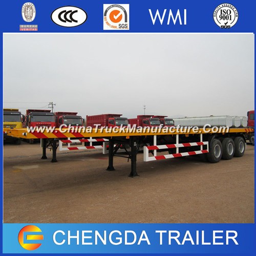 Flat Bed Truck Trailer 20 Ft Flatbed Container Semi Trailer