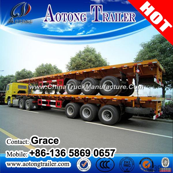 Factory Cheap Price 40t Flatbed Container Truck Trailer