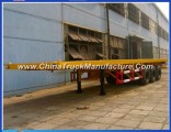 Manufacturer Flatbed Truck Trailers for 20FT 40FT Container Transportation