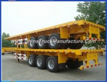 3axles Flatbed Trailer Dimensions for 40 Ft Containers Transport Truck