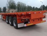 3 Axle Flatbed Truck Trailers Platform Container Semi Trailer for Sale