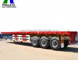 3 Axles 40ft Flatbed Semi Trailer for Container Transport