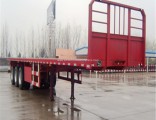 High Strength Steel Flatbed Truck Semi Trailer with 3mm Checkered Platform