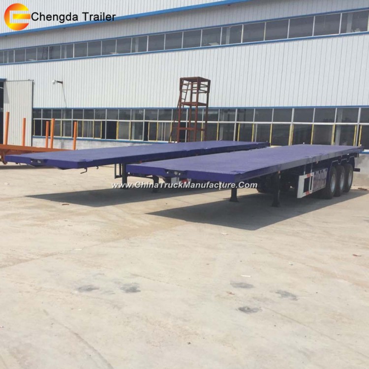 3 Axle 20FT 40FT Flatbed Container Chassis Semi Trailer