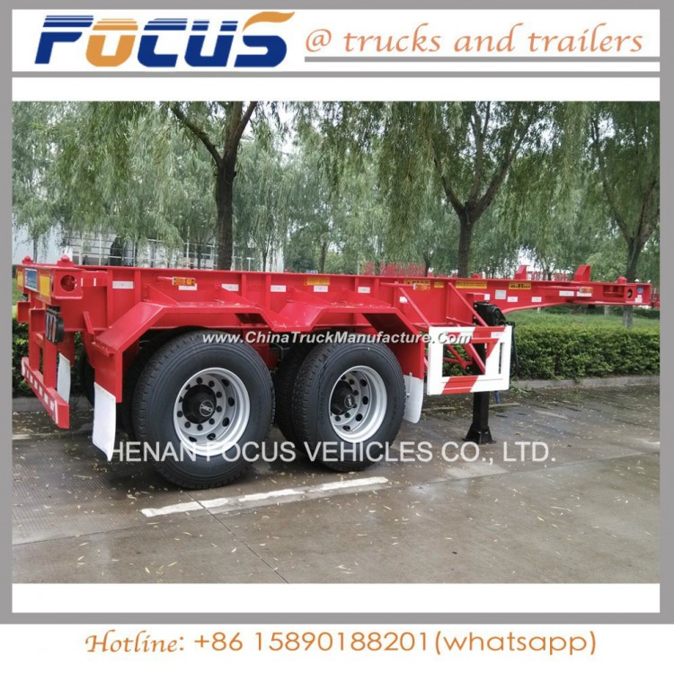 ISO 20 Footer Shipping Container Skeletal Chassis Semi Trailer