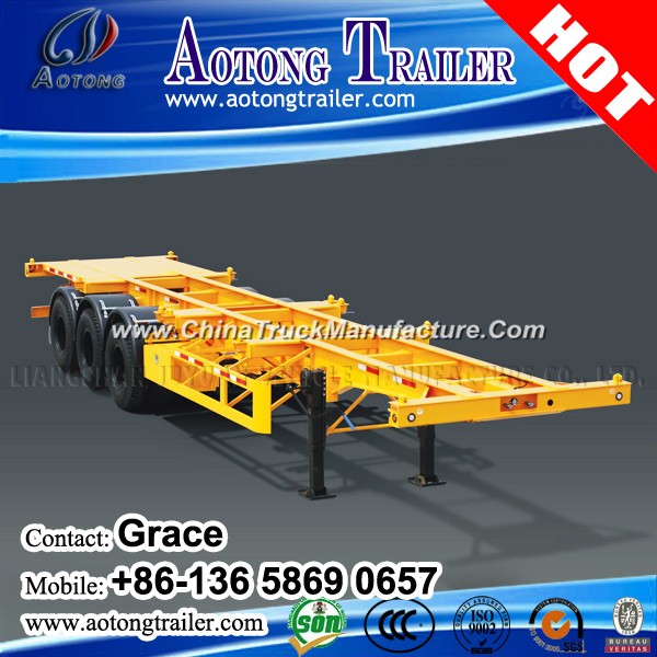 2 Axles 20FT Skeleton Trailer, Tri-Axle 40FT Container Chassis Skeletal Semi Trailer, 20feet 40feet 