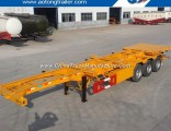40FT Container Chassis Skeleton Semi Trailer with Rear Platform