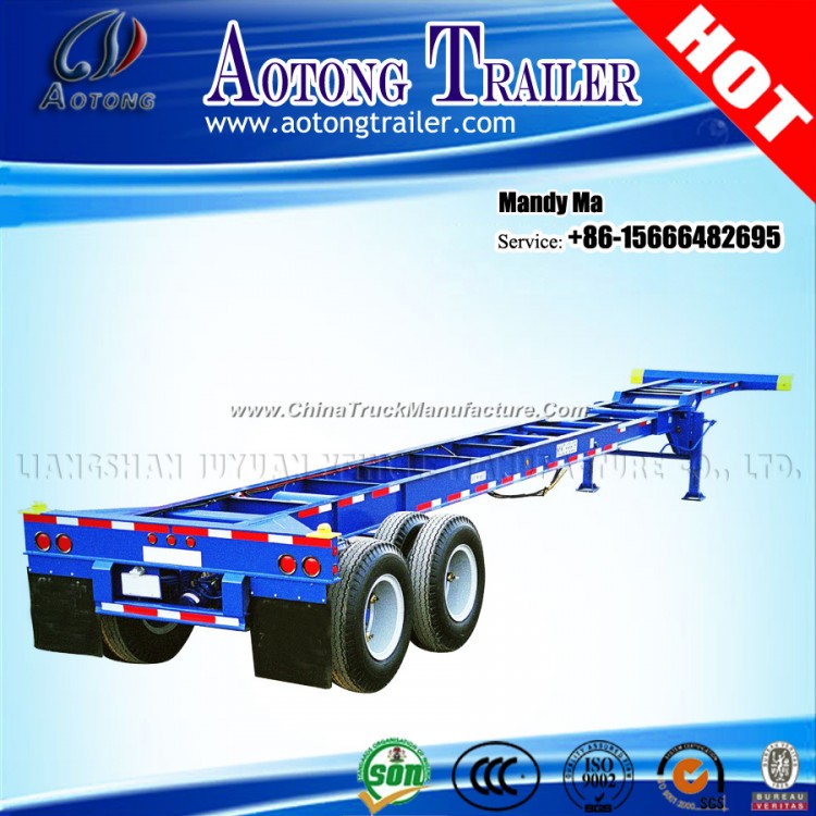 40FT 45FT Container Chassis Semi Trailer, Skeleton Extendable Semi Trailer