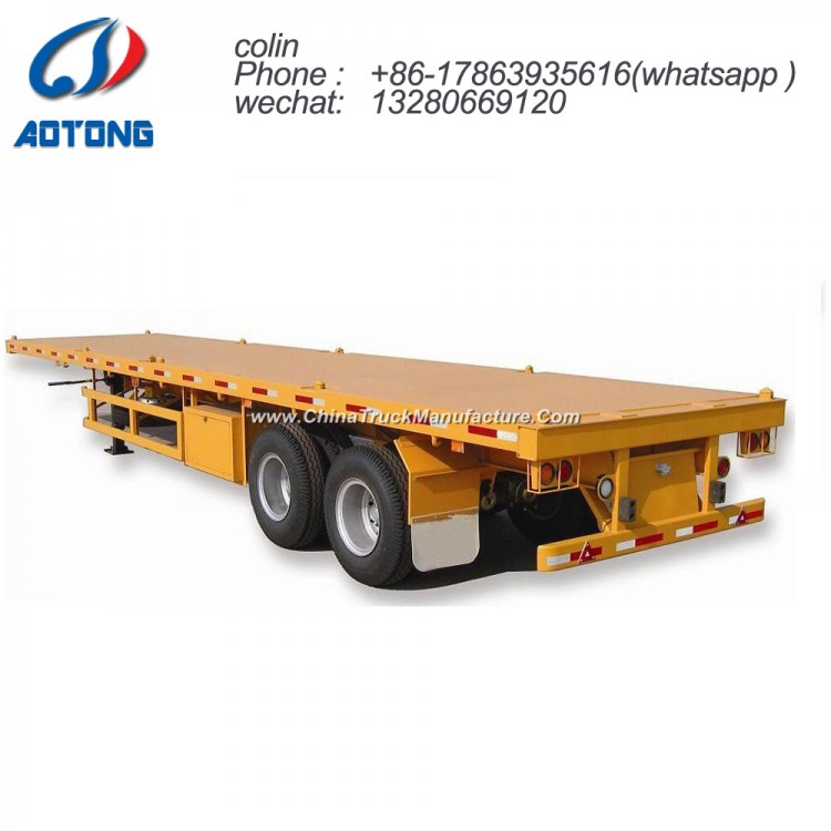 20 Feet 2 Axles Skeleton Container Chassis Semi Trailer for Sale