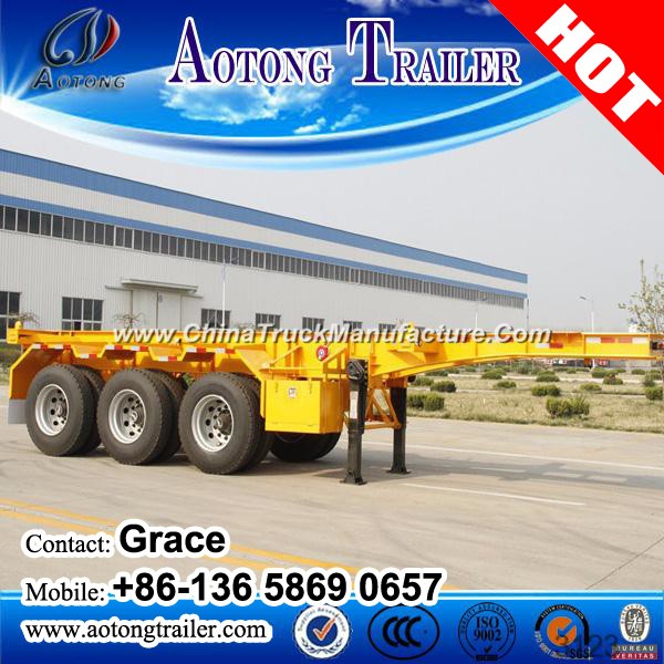 China Manufacturer 2 Axle 3 Axles 20FT 40FT Skeletal Semitrailer Container Trailer for Sale