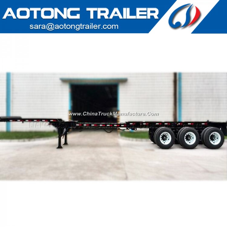 Light Duty 3 Axles 40FT Extendable Container Chassis Truck Trailer