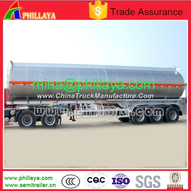 2/3/4 Axles Truck Semi Pure Aluminum Tanker Trailer with Chassis