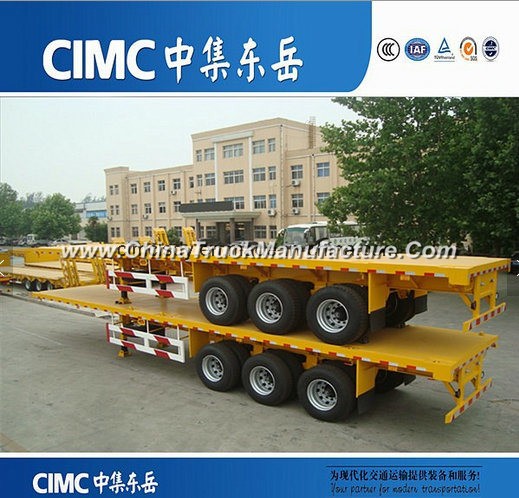 Cimc Brand Two or Three Axle Container 40FT Flat Bed Trailer Dimensions