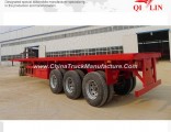 3 Ejes Personalized Container Carrier Flat Bed Trailer of 2*20FT /40FT