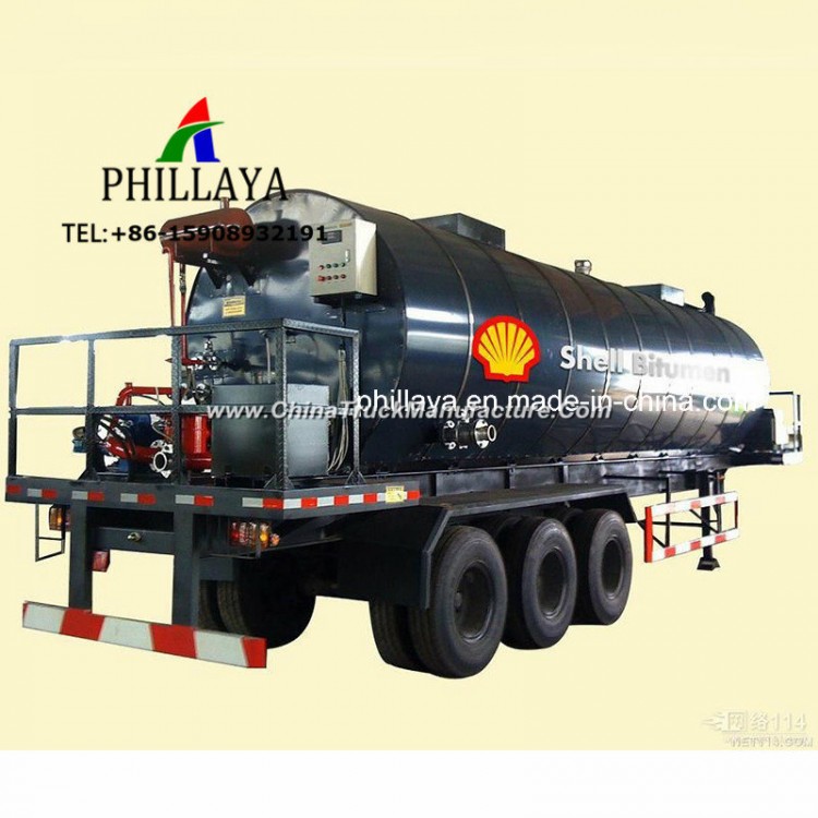 Bitumen Asphalt Liquid Heating Storage Transport Tanker Truck Semi Tank Trailer