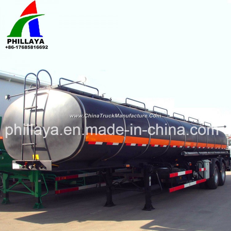30-50 M3 Tri-Axle Heated Bitumen Transport Asphalt Tanker Trailer