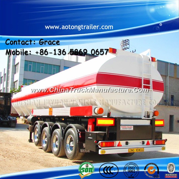 New 45000 Liters Stainless Steel Fuel Oil Tanker Semi Trailer for Sale