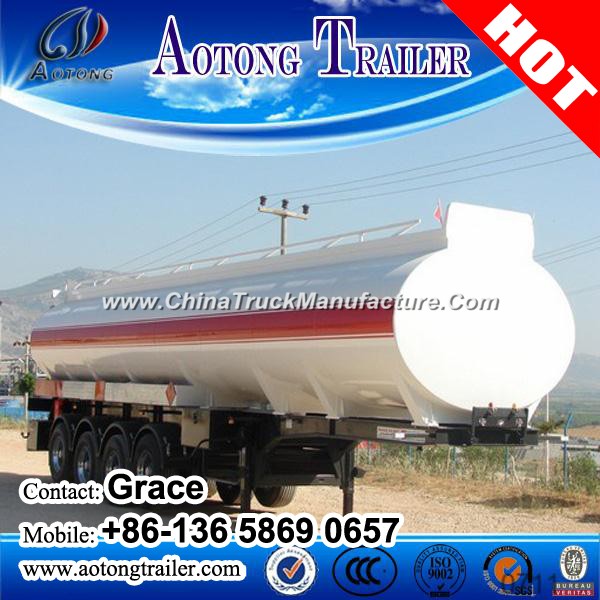 China Manufacturer Tri-Axle 36000 Litres Fuel Tanker Semi Trailer for Sale (Volume Customised)