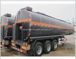 3-Axle 33000L Carbon Stainless Steel Tank Semi Trailer for Corrosive Liquid